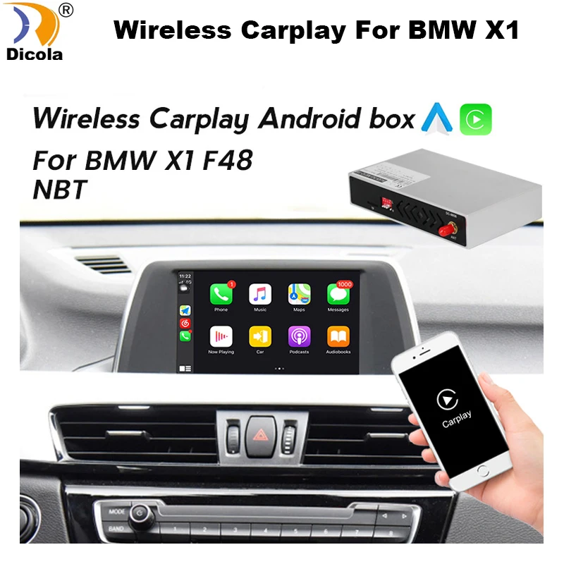 

Беспроводной Android авто и Apple Carplay декодер модуль для BMW X1 F48 NBT Mirrorlink Youtube оригинальное радио обновление