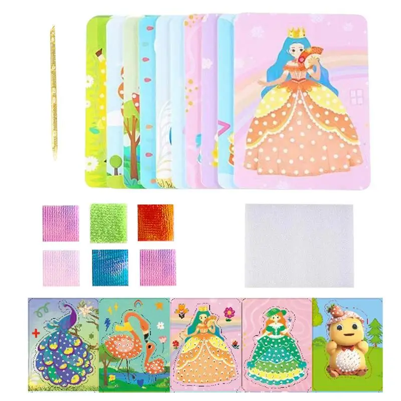 

Poking Painting Poke Art DIY Toys Creative Puzzle Puncture Painting Kit Kids DIY Fun And Educational Activity For Girls For 3