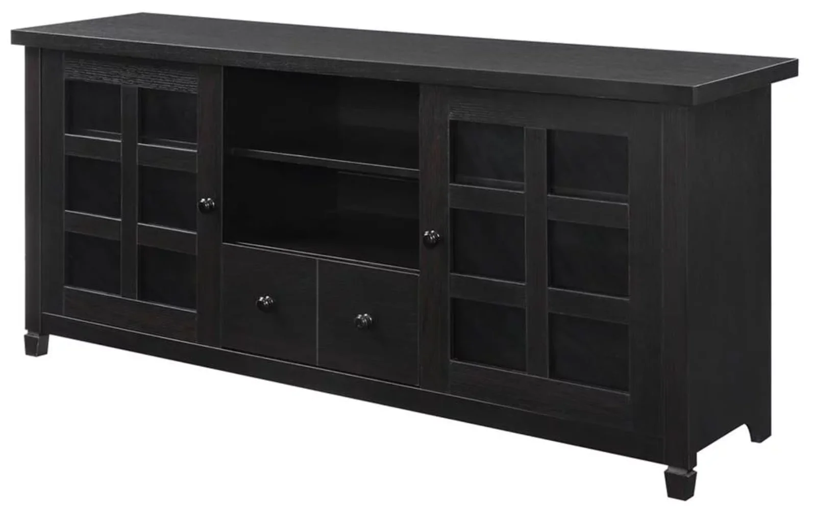 

Newport Park Lane 1 Drawer TV Stand with Storage Cabinets and Shelves for TVs up to 65 Inches, Espresso