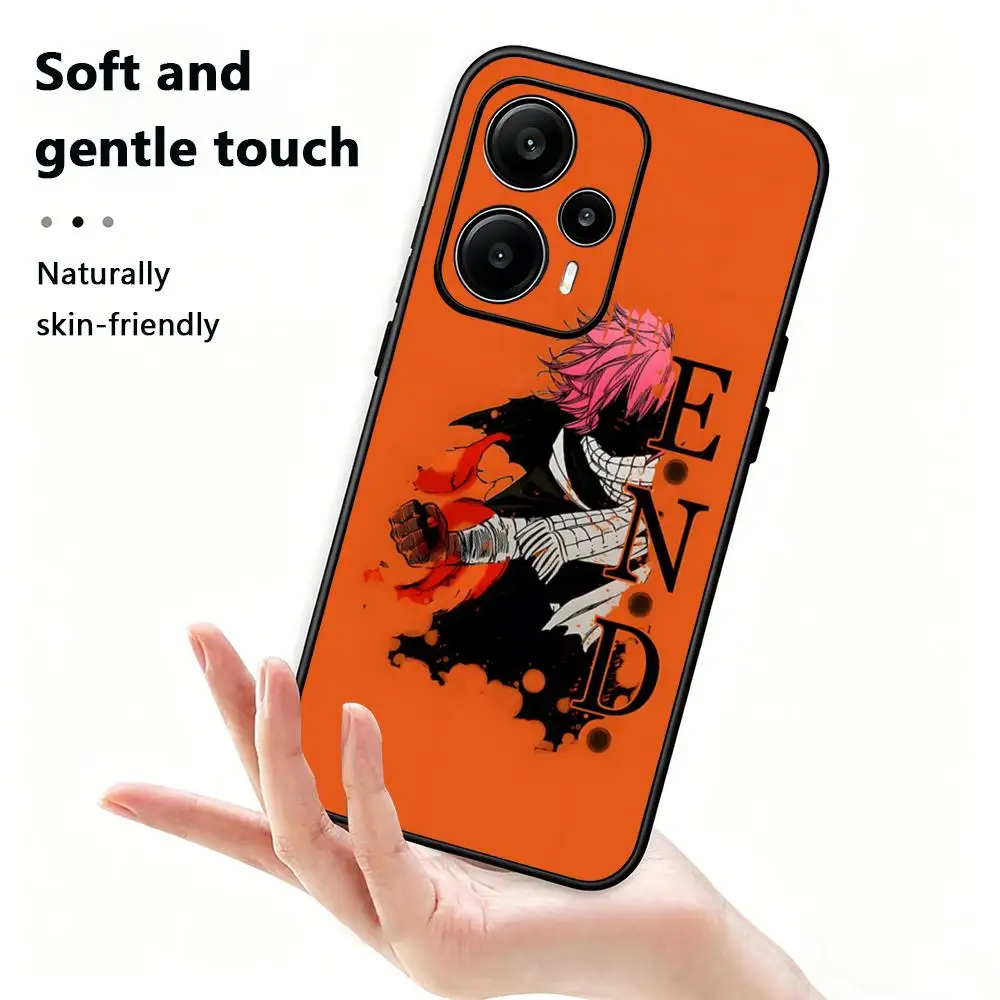 Фото Популярный чехол для телефона с аниме F-FAIRY TAIL для Xiaomi Redmi Note 14 13 12 11 Pro Plus S 5G 14C A3, мягкий черный чехол №2