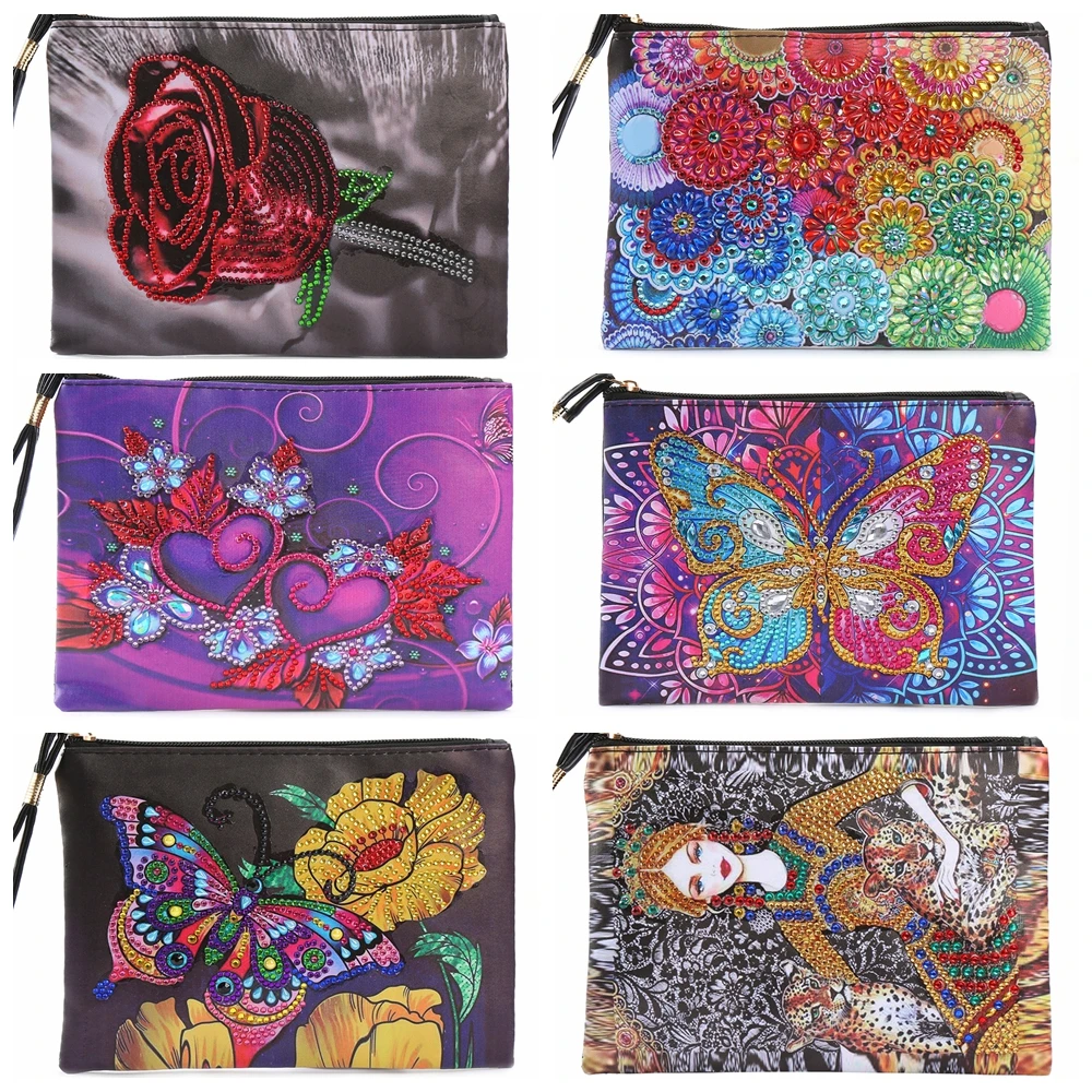 

DIY Diamond Painting Wallet Women Clutch Storage Bag Special Shaped Diamond Painting Embroidery Cross Stitch Wallet