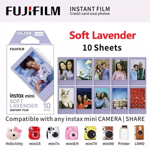 Пленка Fujifilm Instax Mini White Edge 10/50/60 листов/упаковка, фотобумага для Fuji instant camera 8/7s1 1/25/50/90/liplay/link/evo