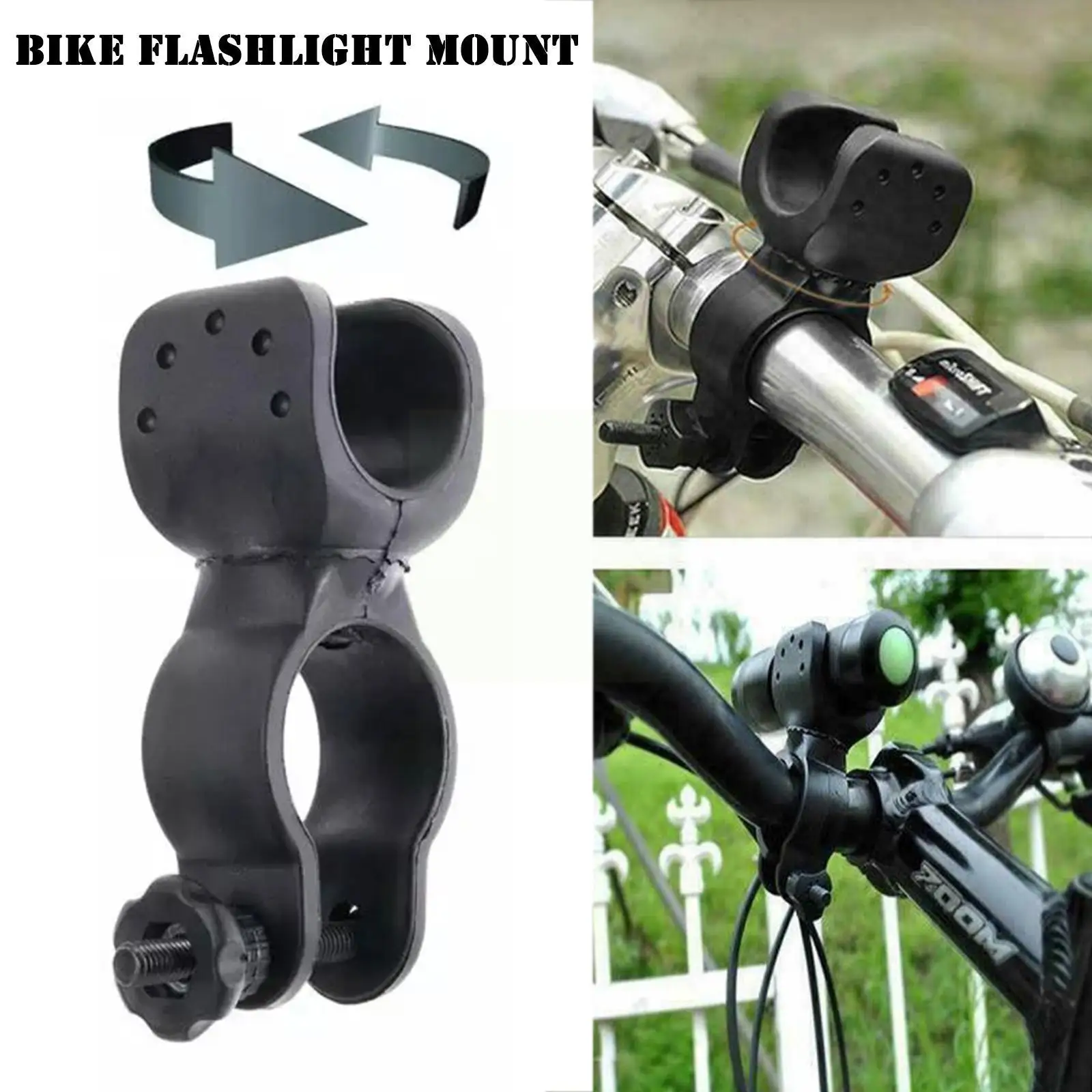

Bicycle Light Bracket Flashlight Mount Holder Antiskid Bike Rotation Cycling Bike Torch Mount 360 Accessories Clip Degree V5d8