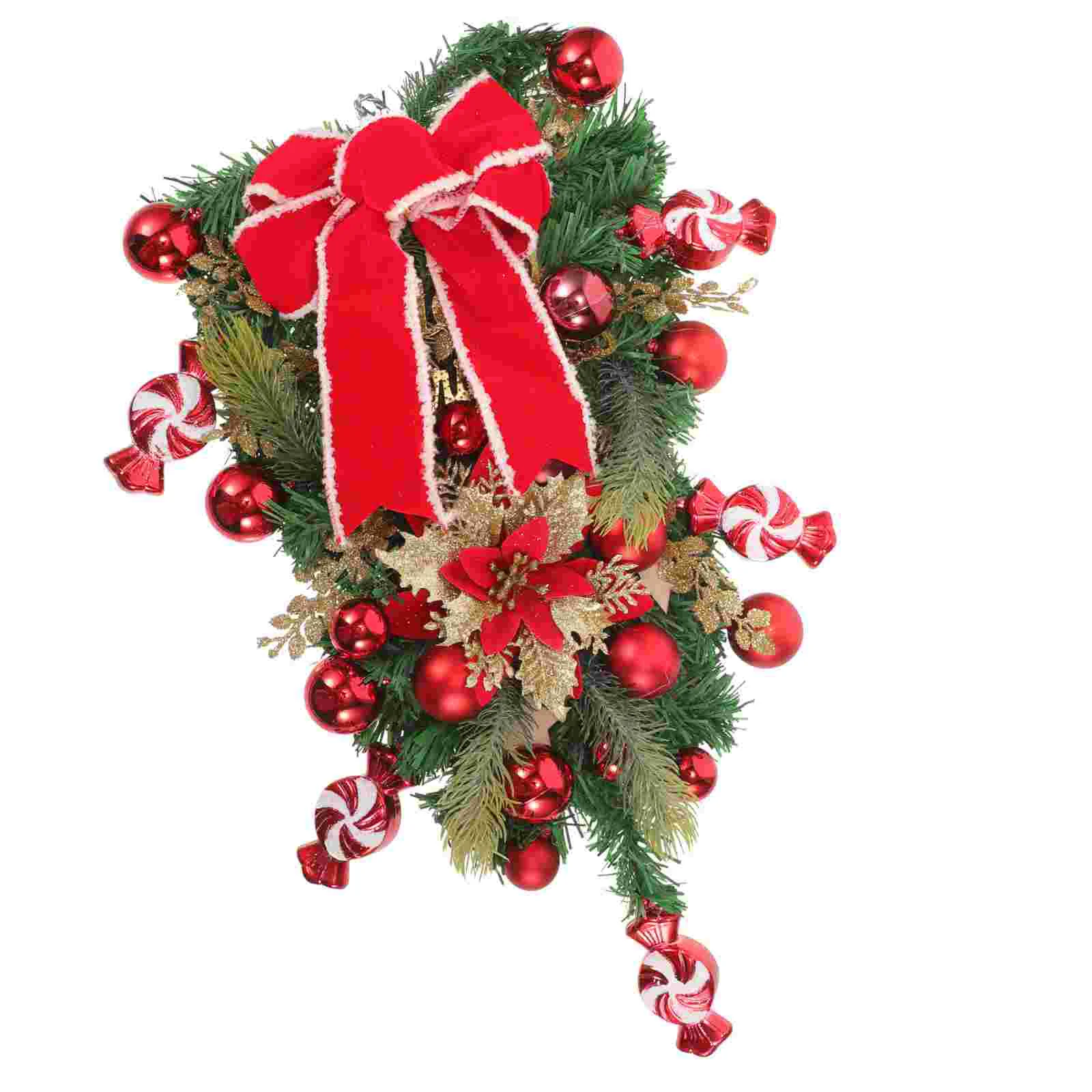 

Bowkont Stair Railing Swag Christmas Swag Wreath Wall Window Door Hanging Ornament