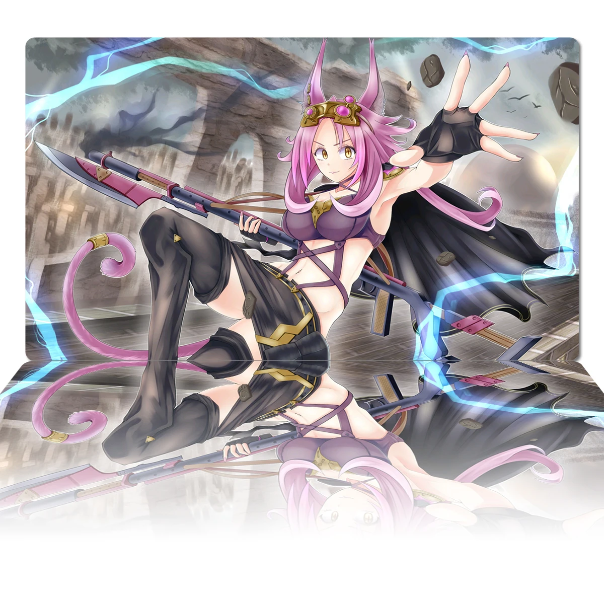 

Игровой коврик YuGiOh для тройной бригады ферриэйт, игровой коврик для настольных игр TCG, геймпад для торговых карт, коврик для мыши из аниме по...