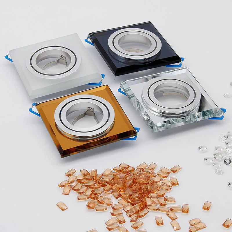 

Moderne Opbouw Dubbele Cirkel Hypotenuse Plafondlamp Transparante Downlight Voor Keuken Studie Slaapkamer Armatuur