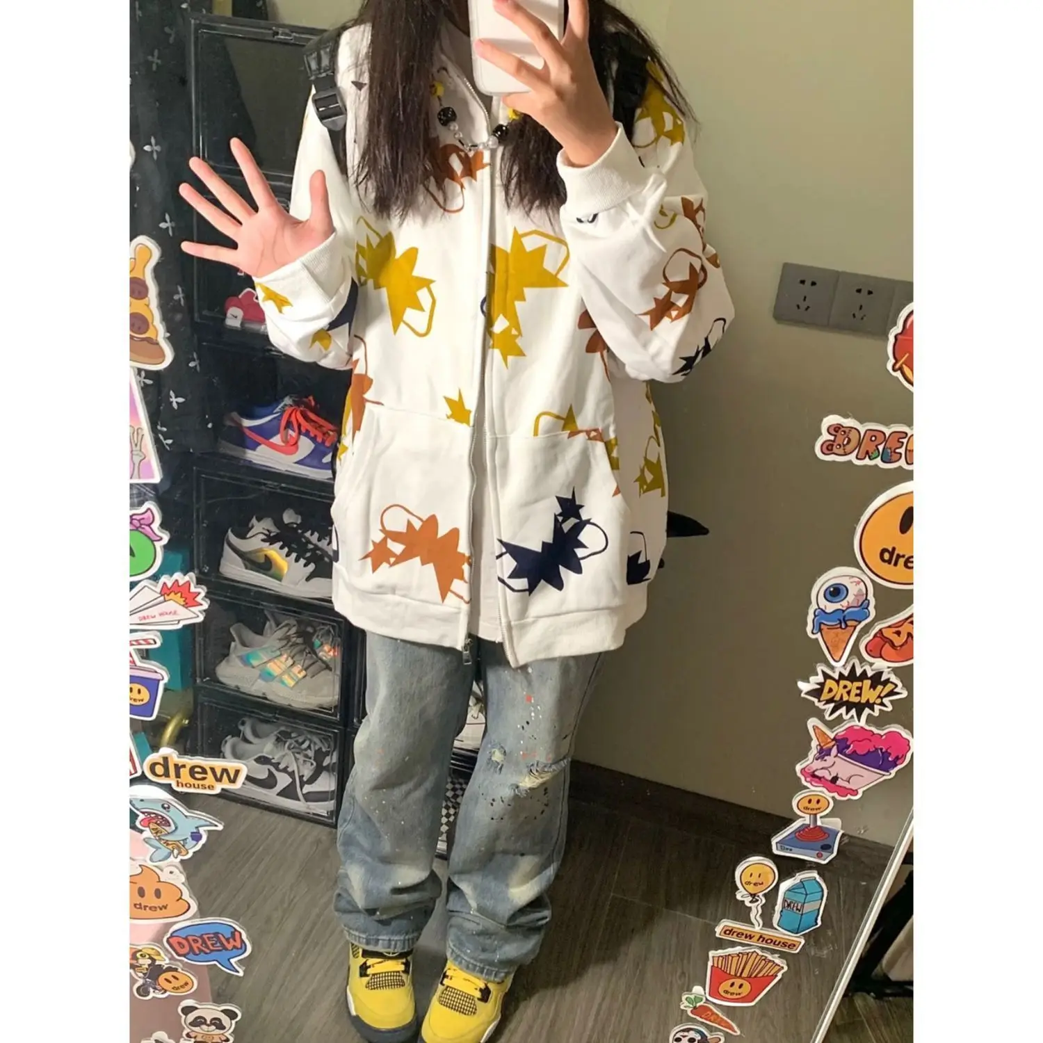 

direction merch txt y2k jacket sudaderas hombre hoodies zip up hoodie y2k streetwear grunge feminino sudaderas ropa mujer pulls