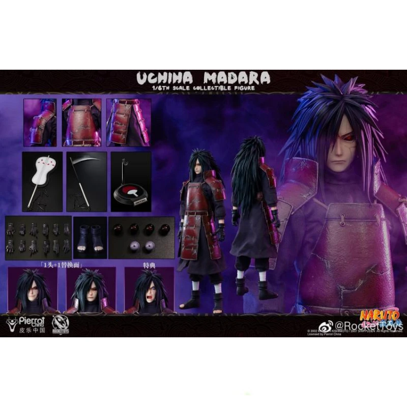

In Stock RocketToys 1/6 Naruto Shippuden Uchiha Madara ROC-005 Anime Action Figure Toy Gift Model Collection Hobbies