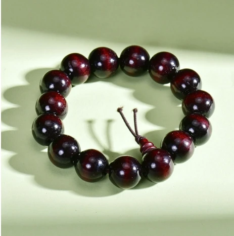 15 мм деревянная роспись имитация маленьких листьев палисандр Будда бусины