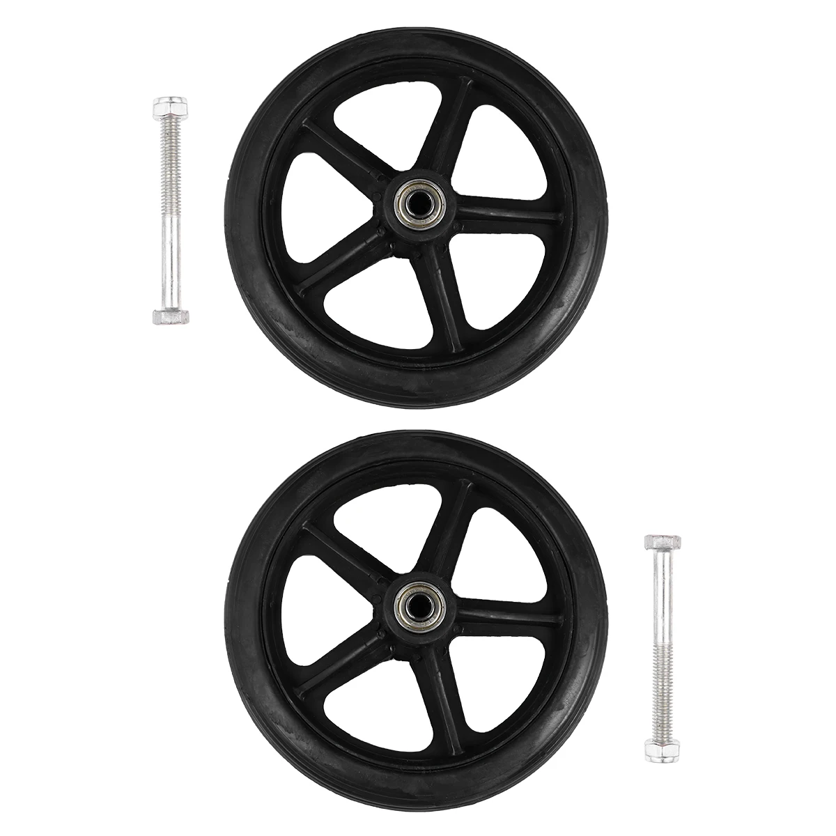 

2pcs Wheelchair Front Wheel 7 Inch Manual Wheelchair Front Wheel (Black)