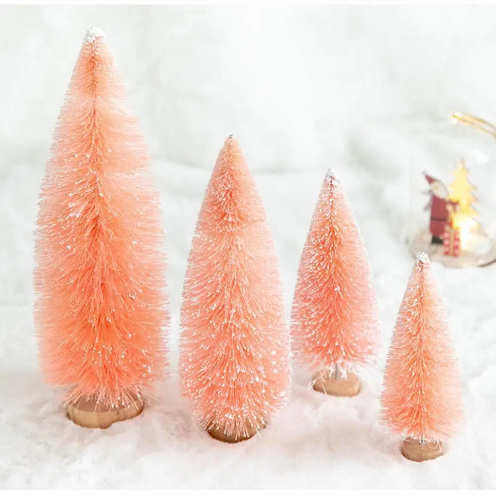 

Universal Desktop Xmas Tree Indeformable Reliable Golden Color Flocking Christmas Tree for Table Desktop Xmas Tree
