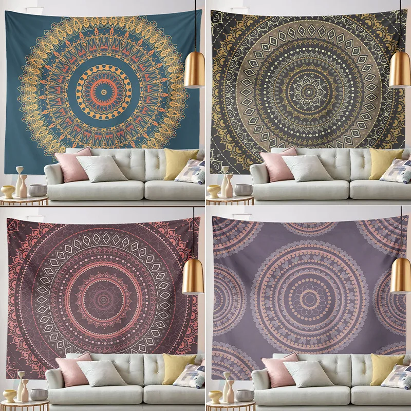 

Digital Printing Mandala Tapestry Abstract Hanging Painting Bohemian Wall Hanging Background Cloth Home Decor Wall Covering