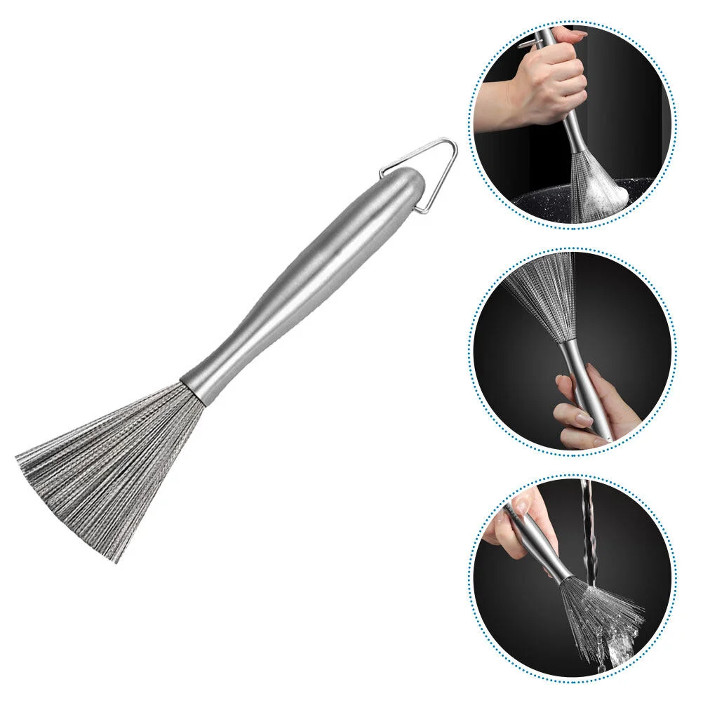 

Cleaning Cloth Kitchen Scrubber Stainless Steel Brush Wok Accessories Pot Dish Tool