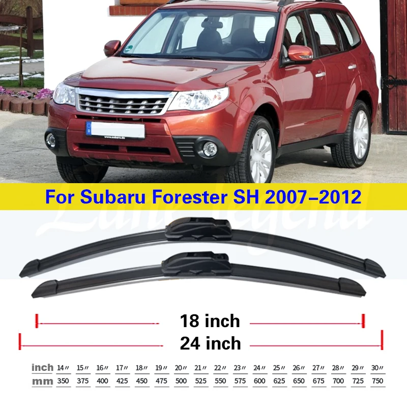 

Передние щетки стеклоочистителя с левым рулем для Subaru Forester SH 2007-2012 лобовое стекло, лобовое стекло, автомобильные щетки от дождя 2010 2011 24 "+ 18"