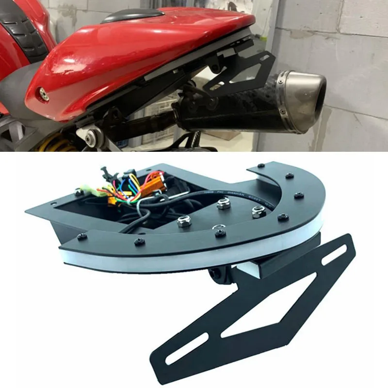 

Задний фонарь мотоцикла, фонарь тормоза, сигналы поворота, встроенный Подставка под номерной знак для DUCATI Monster 696 795 796 M1100EVO