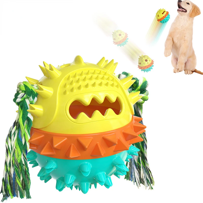 

Pet sounding toy molar teeth leakage ball protect oral health soothe pet educational water toys puppy training dog puzzle toys