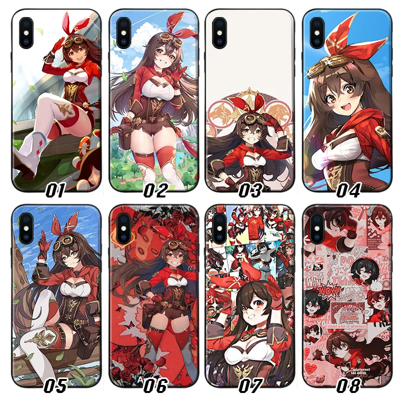 

Genshin Amber Phone Case For iPhone 13 Pro Max 12 Mini 11 SE 2020 6 6S 7 8 Plus XS X XR Black Luxury Soft Silicone Back Cover