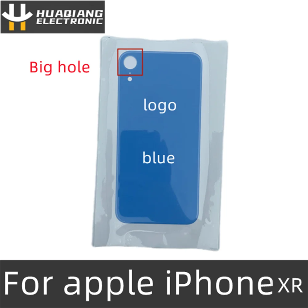 

For iPhone XR AAA Grade Quality Big Hole Back Cover Glass Protection with 3M Sticker，For Rear Housing Repair