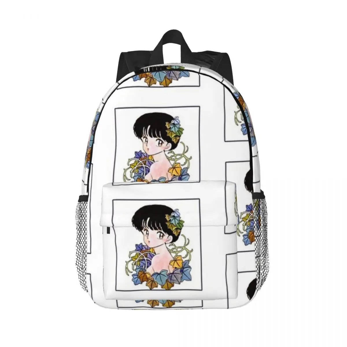 

Akane Tendo With Flowers - Ranma 12 Special Edition Backpack Boys Girls Bookbag Students School Bag Travel Rucksack Shoulder Bag