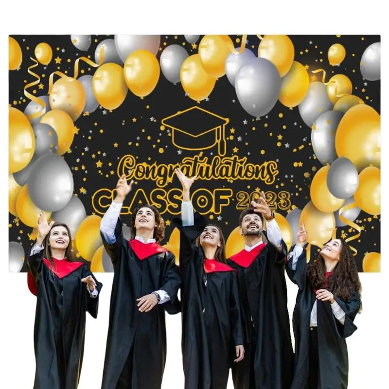 

Congrats Grad Banner 2023 Graduation Car Decorations Graduation Party Decorations GRAD Themed Party Banner Flag For Boy And Girl