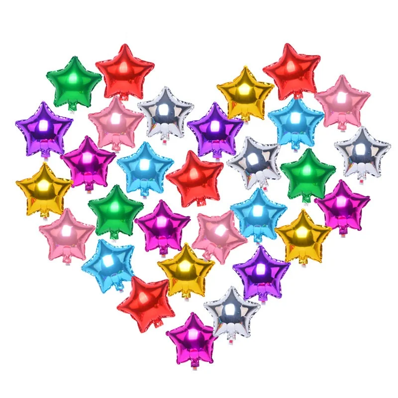 

20pcs 5 Inch Five-pointed Star Foil Balloon Baby Shower Children's Birthday Party Wedding Decor Supplies Kids Balloons Globos