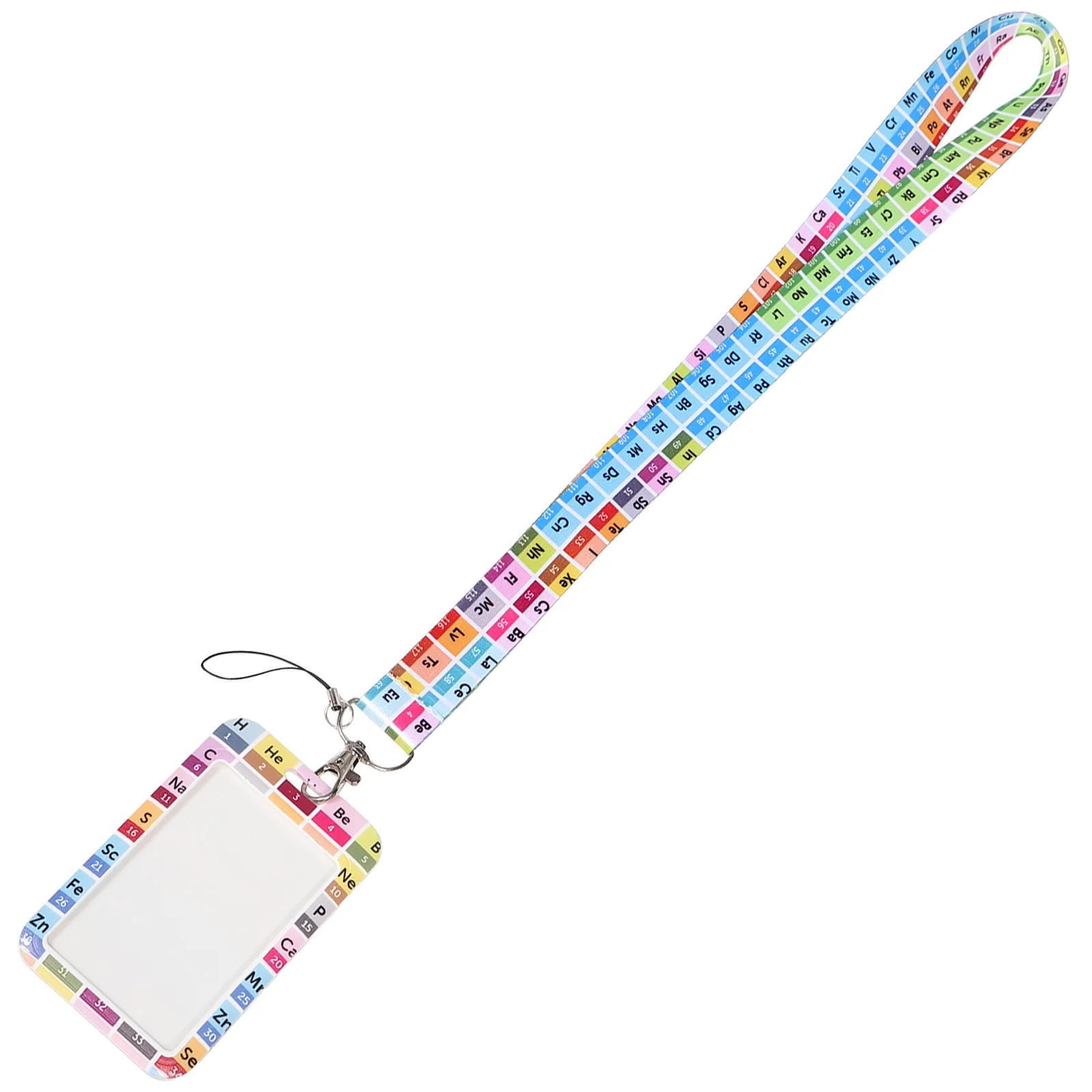 

ID Badge Holder with Lanyard ID Card Holder Teacher Badge Holder Chemical Element Card Sleeve