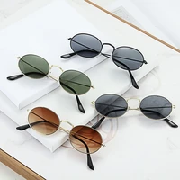vintage small frame steampunk uv400 metal gradient mirror glasses sun glasses mens shades oval sunglasses