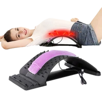 usb electric heating body massager chiropractic lumbar traction device back trainer cushion for back posture corrector relax