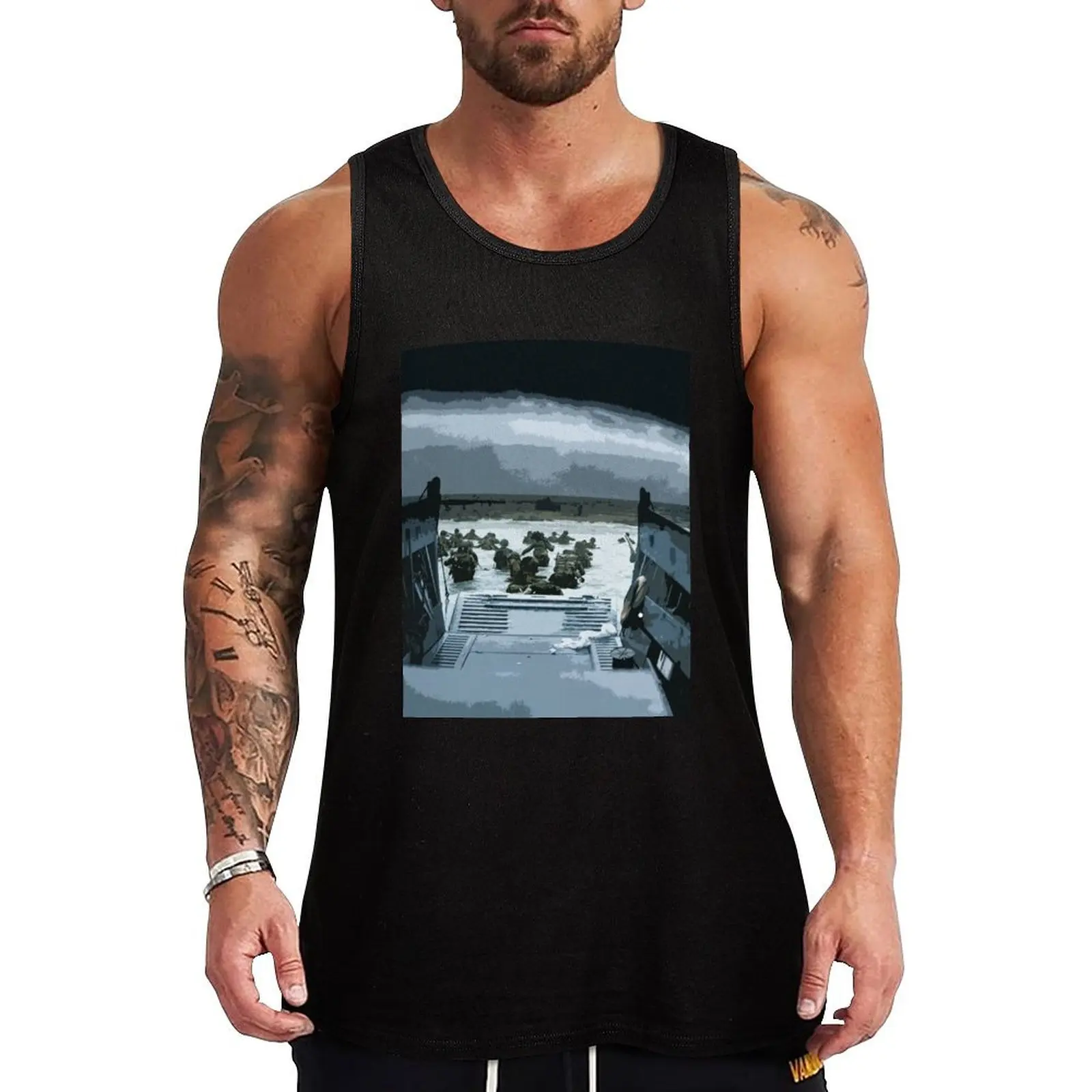 Мужская Спортивная Футболка Omaha Beach - D-Day операций Overlord