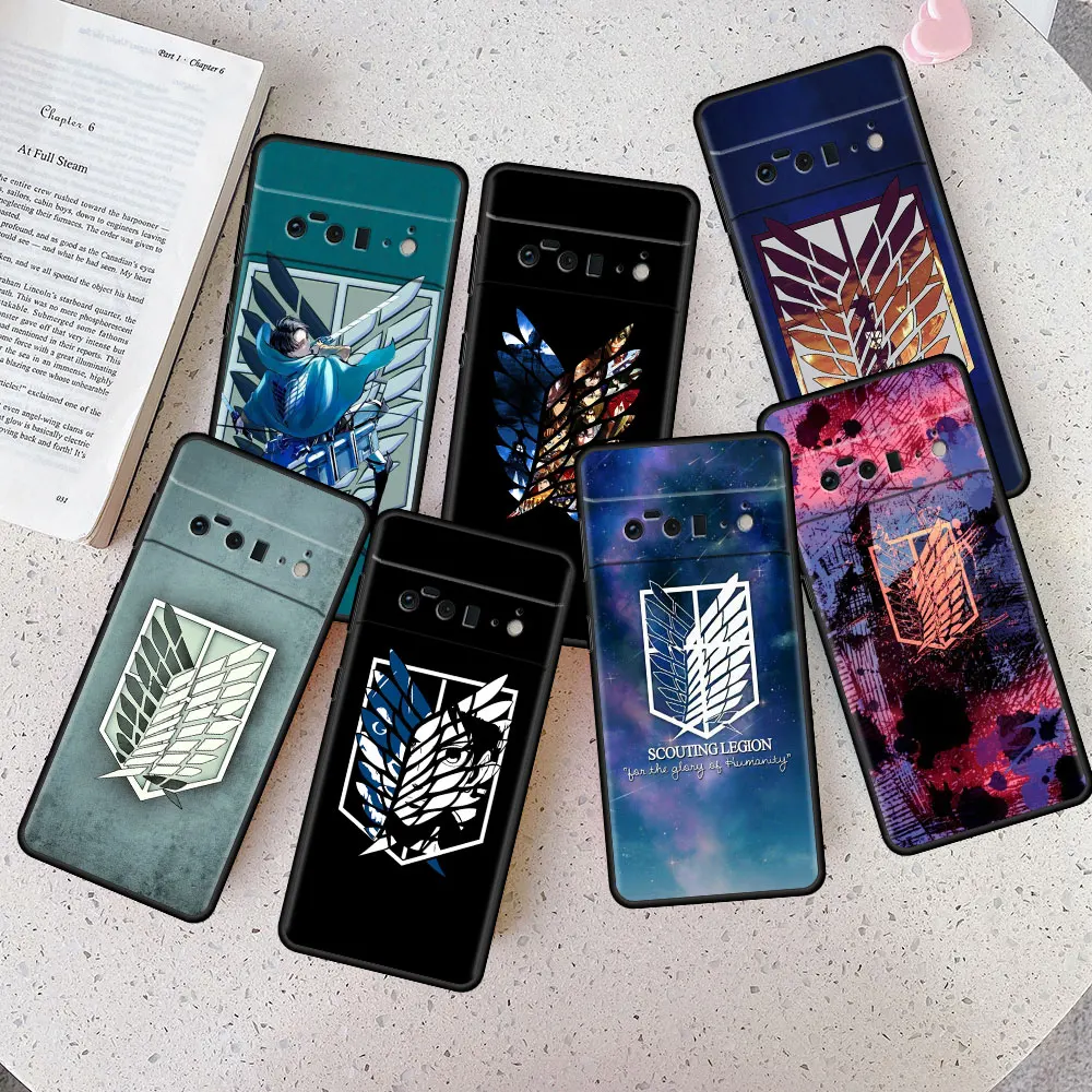 

TPU Attack On Titan Logo Capinha Cell Case for Google Pixel 6 Pro 4a 4 XL 5a 5 3 4XL 6Pro Pixel4 3XL