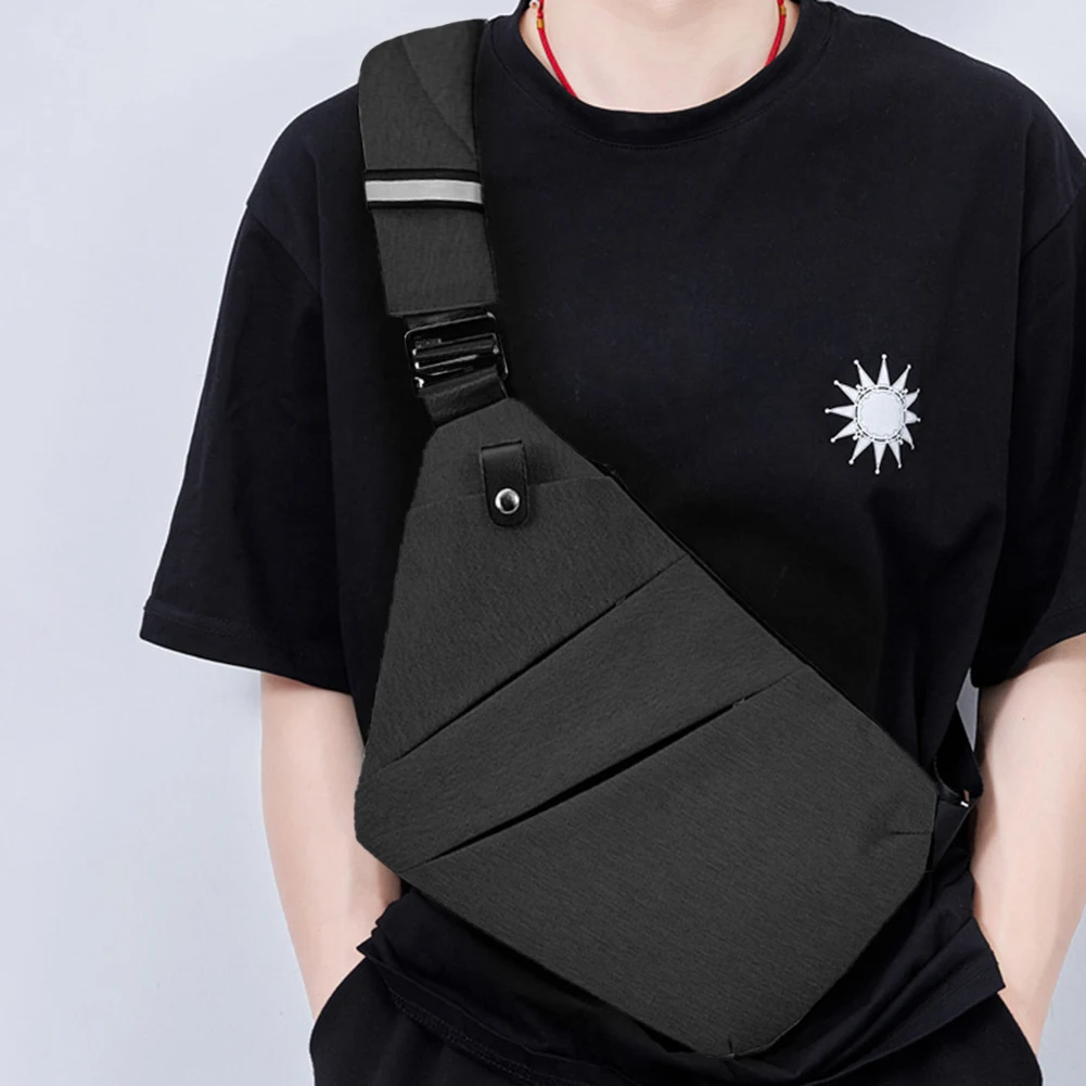 

Multi-pocket Waist Bag Fashion Messenger Bags Portable Anti-theft Nylon Reflective Stripe Waterproof for Sports Fitness