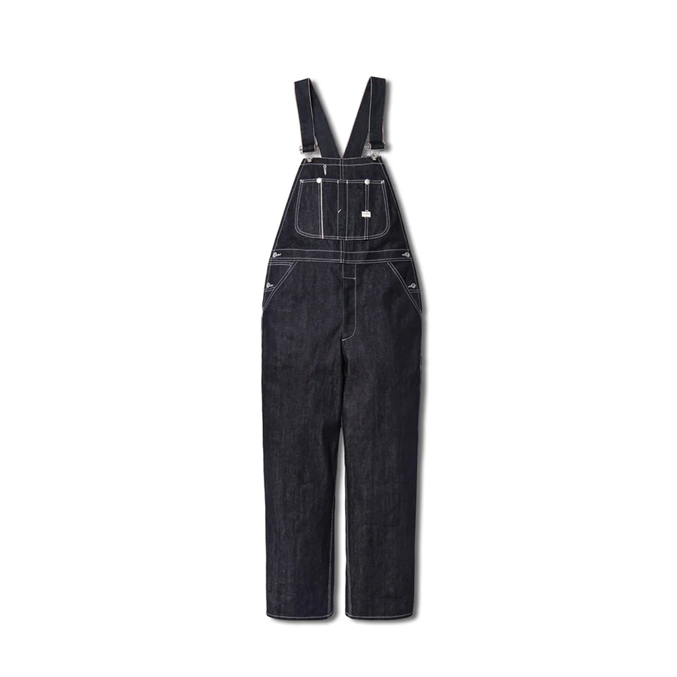 

Винтажный комбинезон RAY KWOK 13,95 oz Okayama Red Ear Denim, Зимбабве, цвет Индиго, Amekaji Selvedge, джинсовый мотоцикл