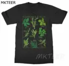 Футболка с изображением трав, Ботанических садов, растений, искусства, ботаники, цветов, эстетическая футболка в Корейском стиле Ullzang для мужчин