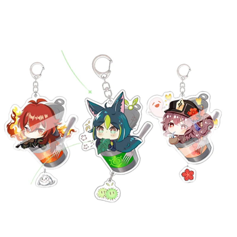 

Game Gehshin Impact Tighnari Kaedehara Kazuha Kamizato Ayato Cosplay Key Chain Pendant Prop Accessories