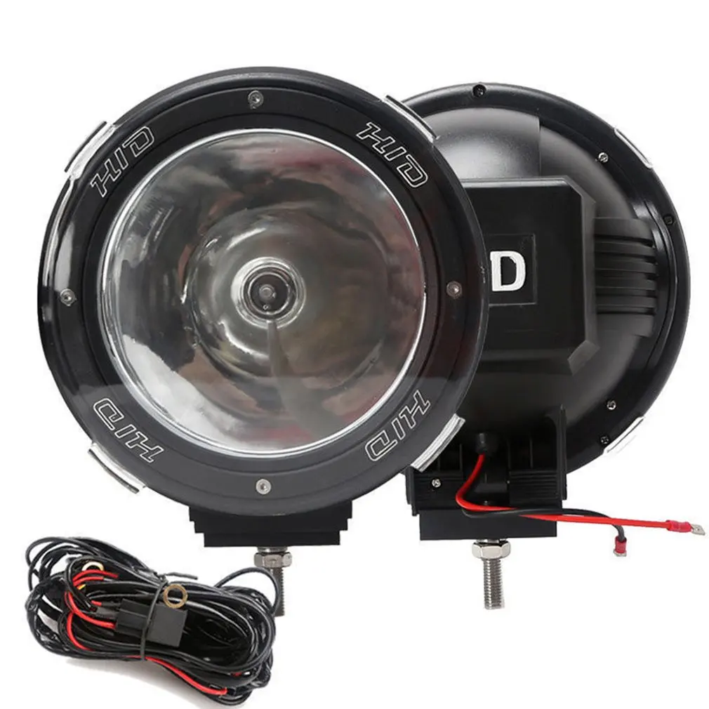 

New 2Pcs 7" inch 12V 100W HID Driving Lights XENON Spotlights for Offroad Hunting Fishing Camping Work Spot Lights