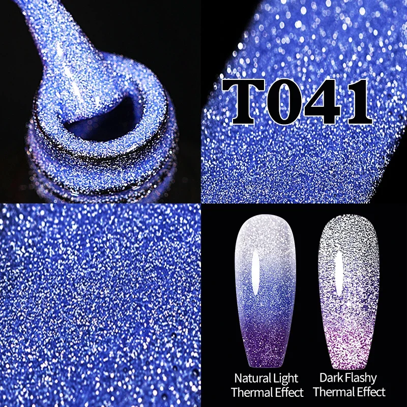 UR SUGAR 7.5ml Reflective Glitter Thermal Gel Polish UV LED Nail Varnish