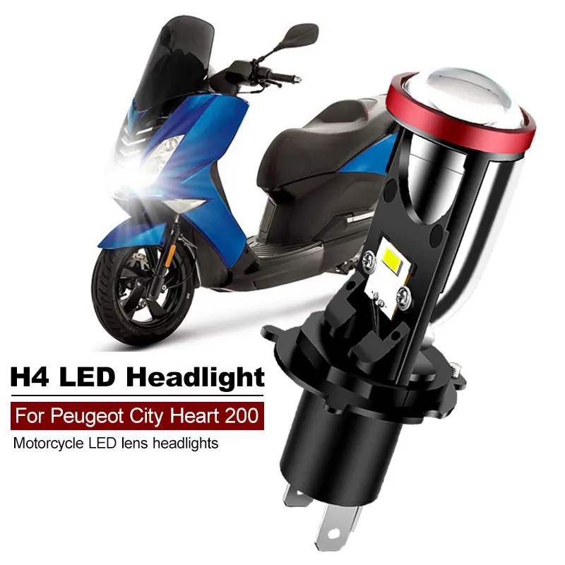 

1PCS FOR Peugeot CityStar 200 25W 6000K White Motorcycle Accessories H4 LED Lens Headlight CANbus High Low Beam HS1 MOTO Lamp