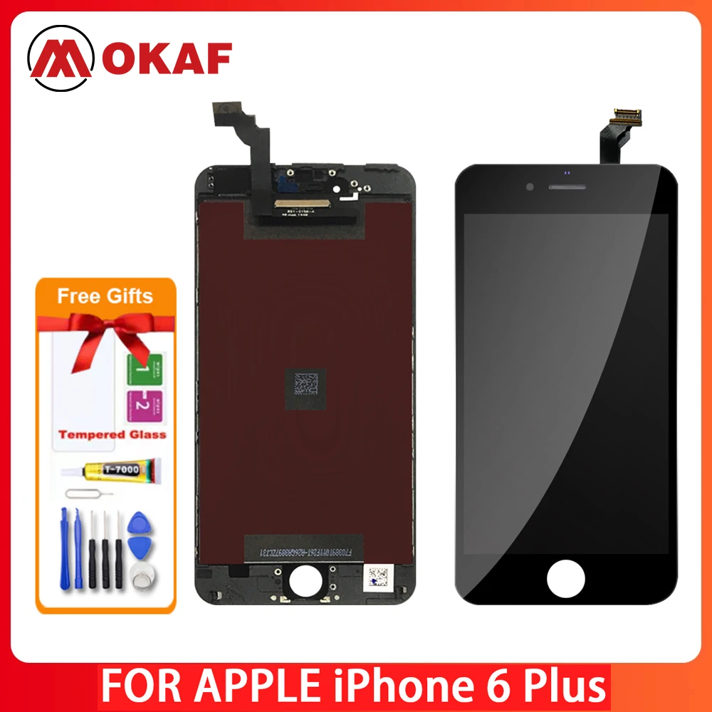 

OKANFU новый оригинальный ЖК-дисплей для iPhone 6 plus, ЖК-дисплей, сенсорный экран, дигитайзер в сборе, Замена для iPhone 6 plus, ЖК-дисплей
