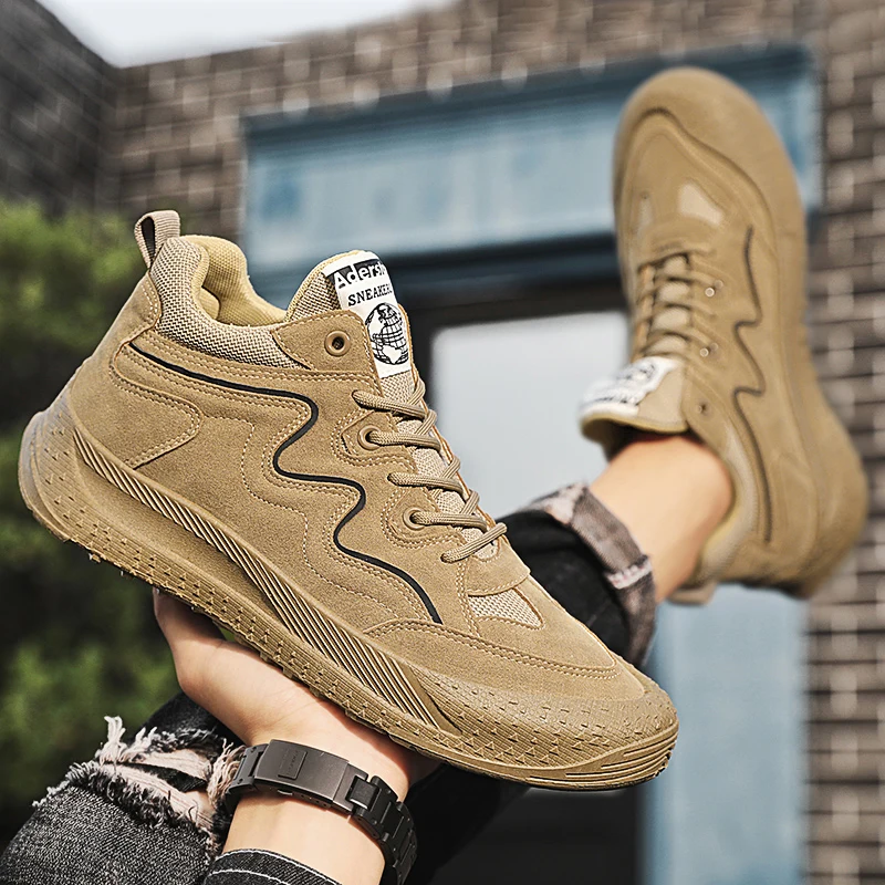 

Мужские замшевые ботинки, серые ботильоны в стиле ретро, дизайнерские ковбойские ботинки, теплая обувь для осени и зимы,