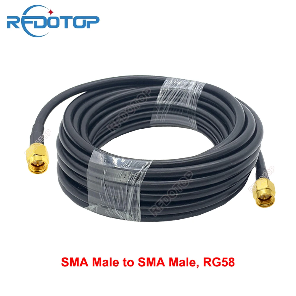 1 м 2 5 10 20 SMA штекер RG58 50 Ом коаксиальный кабель WiFi антенный удлинительный разъем