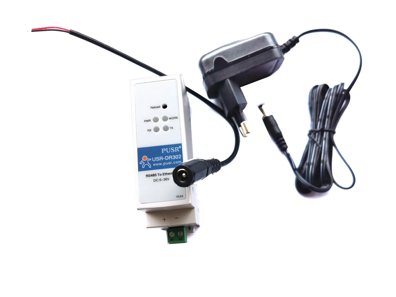 С адаптером питания крепление на DIN-рейку Φ Modbus RS485 к Ethernet преобразователю RTU в TCP