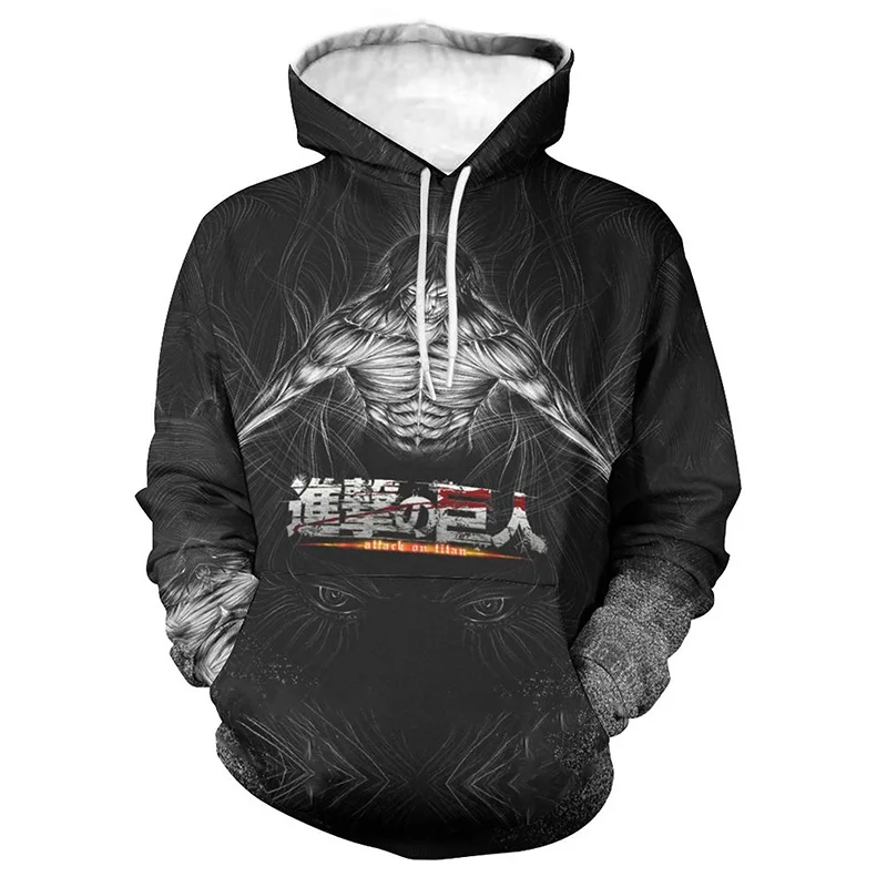 

Толстовка мужская с капюшоном из аниме «атака на Титанов»