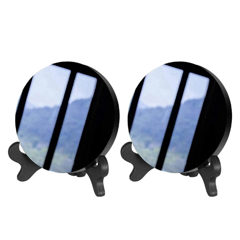 

Obsidian With Stand Feng Shui Smooth Natural Crystal Home Decoration Qi Gathering Wealth And Righteousness