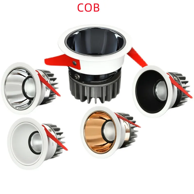 

Dimmable LED Downlight 7W 9W 15W 20W 24W LED Ceiling Spot Lights Living Lights For Room Hotel Anti-Glare Recessed Spotlights