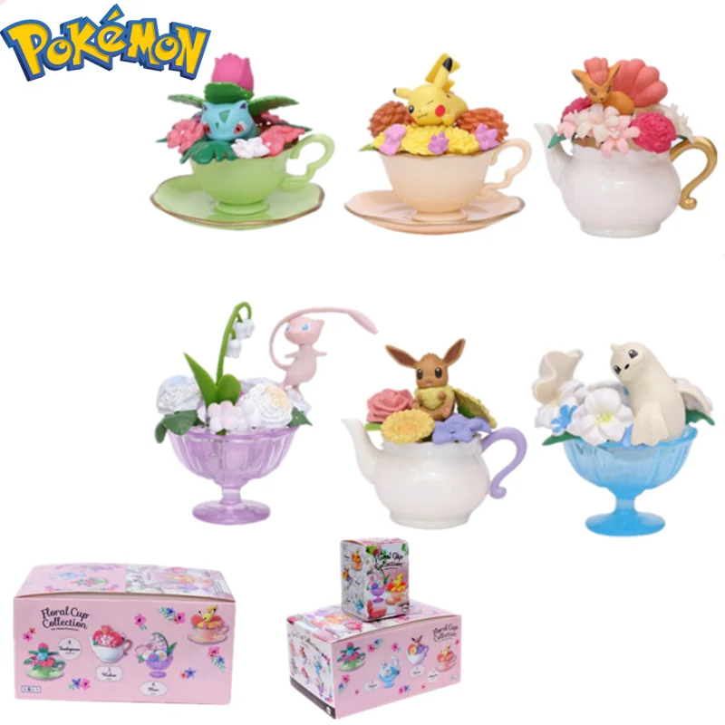 

Цветок из аниме «Покемон», модель чайной чашки, Пикачу, Бульбазавр, Eevee, украшение для рабочего стола, детская игрушка, ручной работы, рождественский подарок