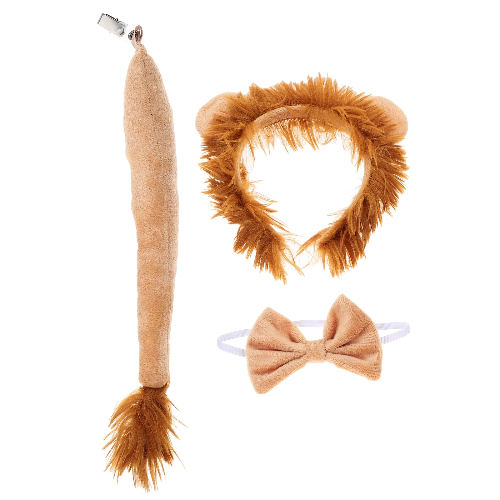 

Ears Headband Tail Halloween Costumes Animal Headbands Kids Clothes Lion Tails Plush Decorate Accessories