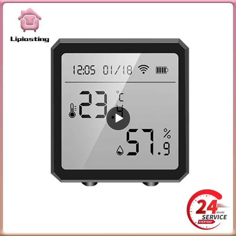 

1~8PCS Temperature and Humidity Sensor Indoor Tuya Smart Hygrometer Thermometer with LCD Display Support Alexa Google Assistant