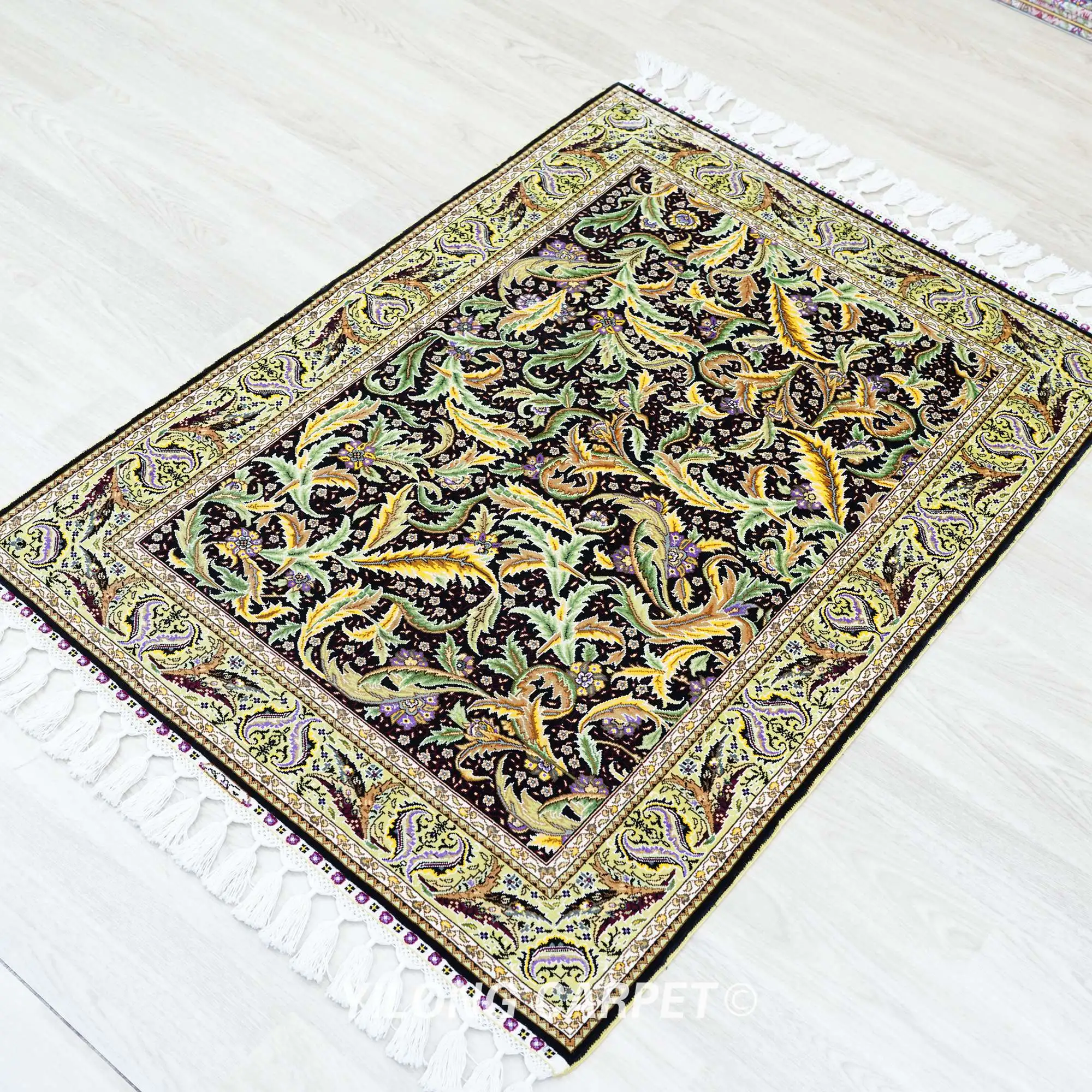 2 7 'x 4' Hereke ковер с перьями элегантный турецкий Шелковый ручной работы (YL0511) |