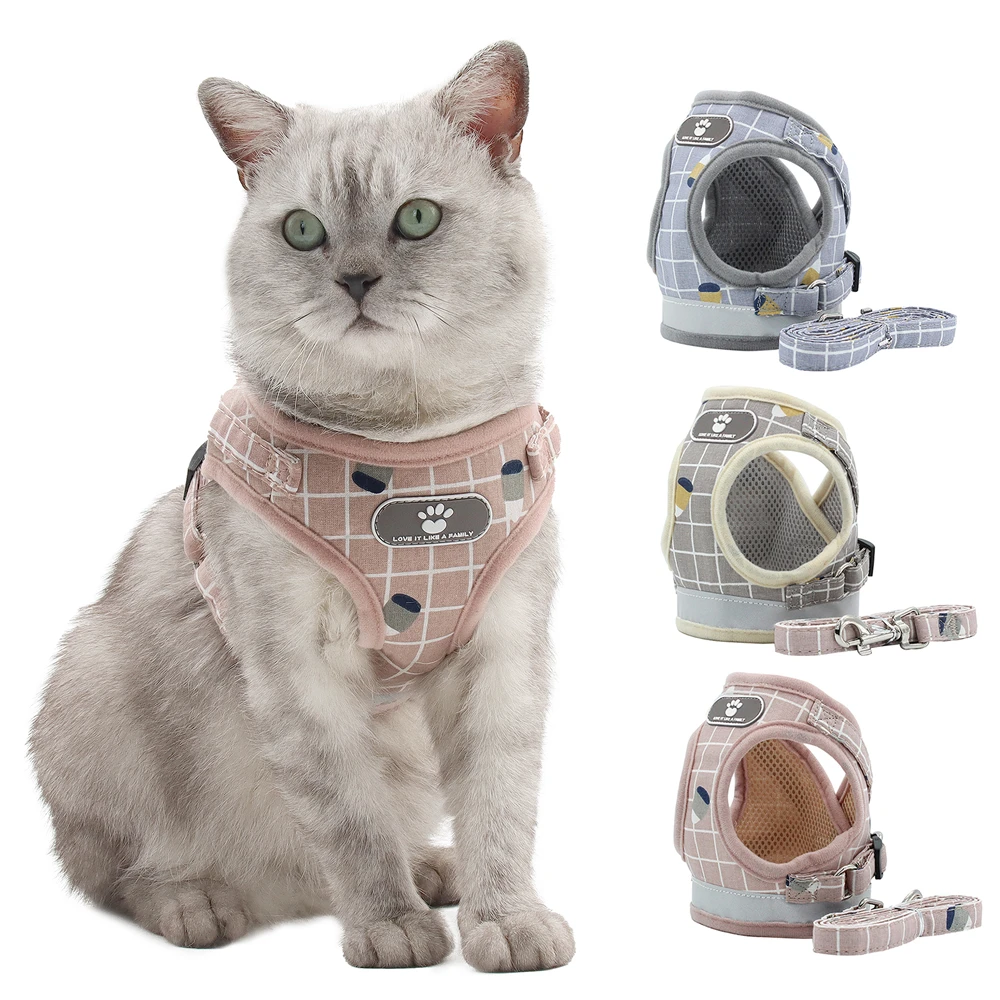 

Nylon Mesh Kitten Puppy Reflective Dogs Harness Breathable Chest Strap Teddy Bichon Pet Clothes Supplies Collar for Pet