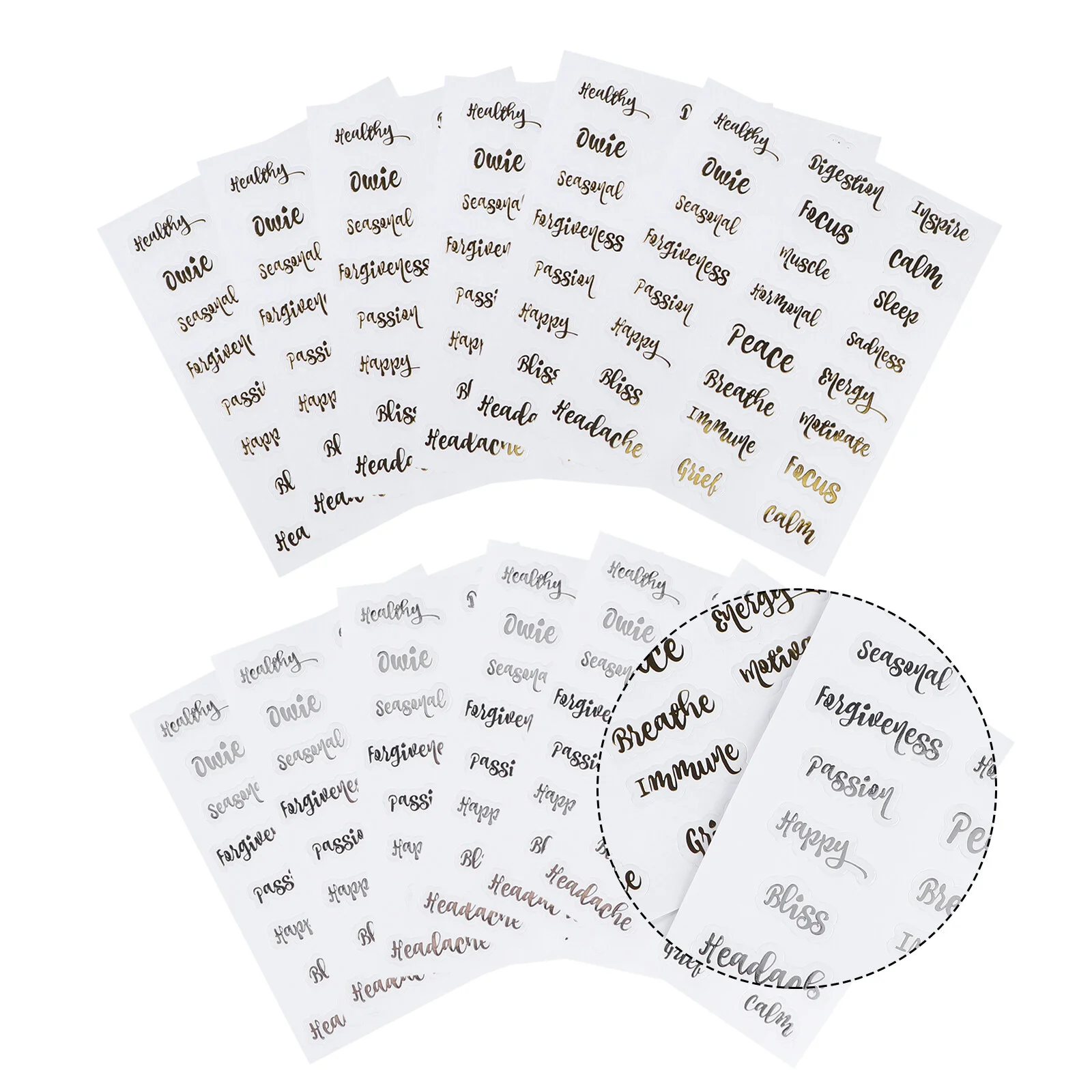 

10 Sheets Impresora De Stickers Bottle Stickers Labels Decor Essential Oil Pvc Adhesive